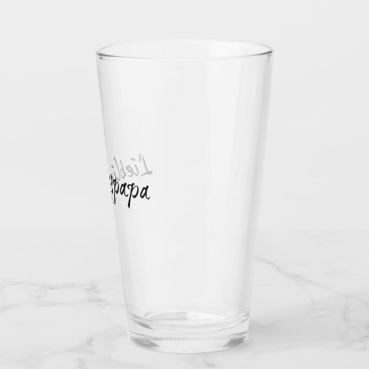 Lieblingspapa - schwarzer Schriftzug 00001 Glas (Links)