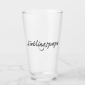 Lieblingspapa - schwarzer Schriftzug 00001 Glas (Voorkant)