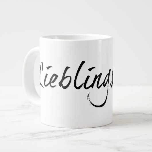 Lieblingspapa - schwarzer Schriftzug 00001 Grote Koffiekop (Links)