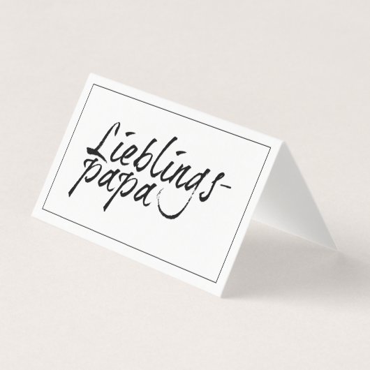 Lieblingspapa - schwarzer Schriftzug 00001 Kaart (Voorkant)