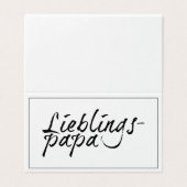 Lieblingspapa - schwarzer Schriftzug 00001 Kaart (Buitenkant ongevouwen)