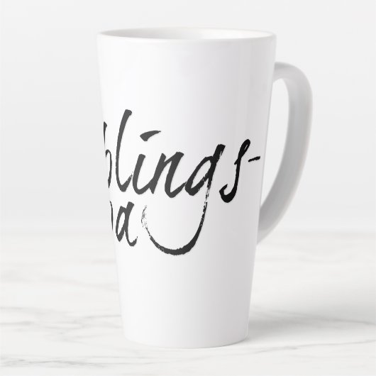 Lieblingspapa - schwarzer Schriftzug 00001 Latte Mok (Rechterhoek)