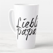 Lieblingspapa - schwarzer Schriftzug 00001 Latte Mok (Linkerhoek)