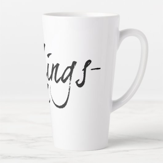 Lieblingspapa - schwarzer Schriftzug 00001 Latte Mok (Rechts)