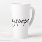 Lieblingspapa - schwarzer Schriftzug 00001 Latte Mok (Rechterhoek)