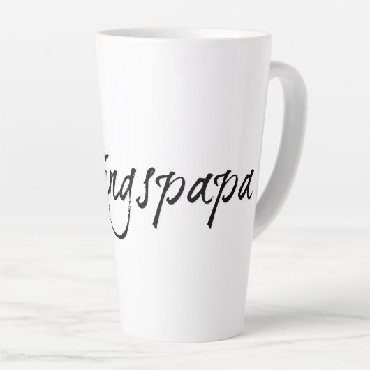 Lieblingspapa - schwarzer Schriftzug 00001 Latte Mok (Rechterhoek)