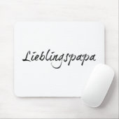 Lieblingspapa - schwarzer Schriftzug 00001 Muismat (Met muis)
