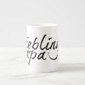 Lieblingspapa - schwarzer Schriftzug 00001 Porselein Kop (Voorkant)