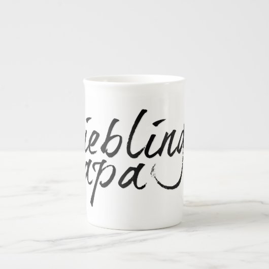 Lieblingspapa - schwarzer Schriftzug 00001 Porselein Kop (Voorkant)