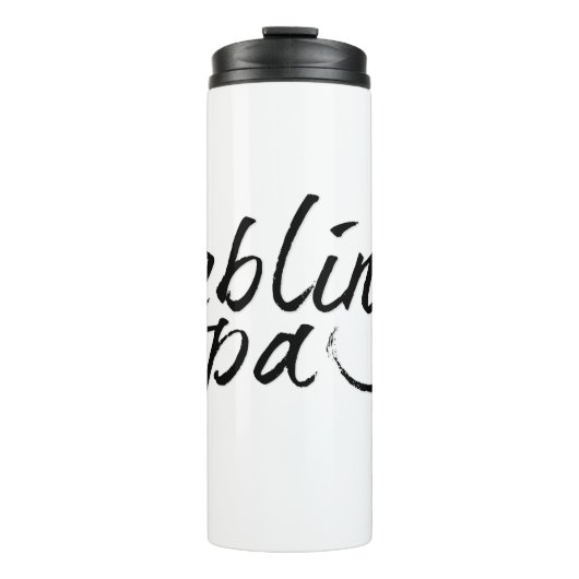 Lieblingspapa - schwarzer Schriftzug 00001 Thermosbeker (Voorkant)