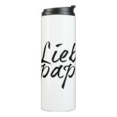 Lieblingspapa - schwarzer Schriftzug 00001 Thermosbeker (Gedraaid links)