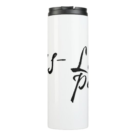 Lieblingspapa - schwarzer Schriftzug 00001 Thermosbeker (Achterkant)