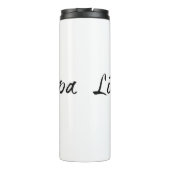 Lieblingspapa - schwarzer Schriftzug 00001 Thermosbeker (Achterkant)