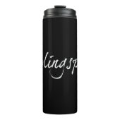 Lieblingspapa - weißer Schriftzug 00001 Thermosbeker (Voorkant)