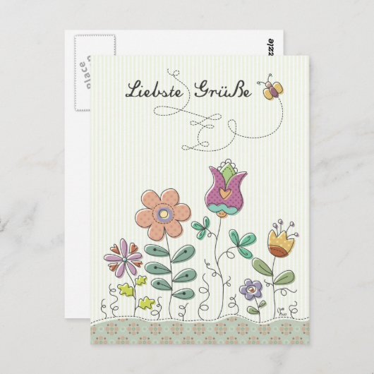 Liebste Grüße Briefkaart (Voorkant / Achterkant)