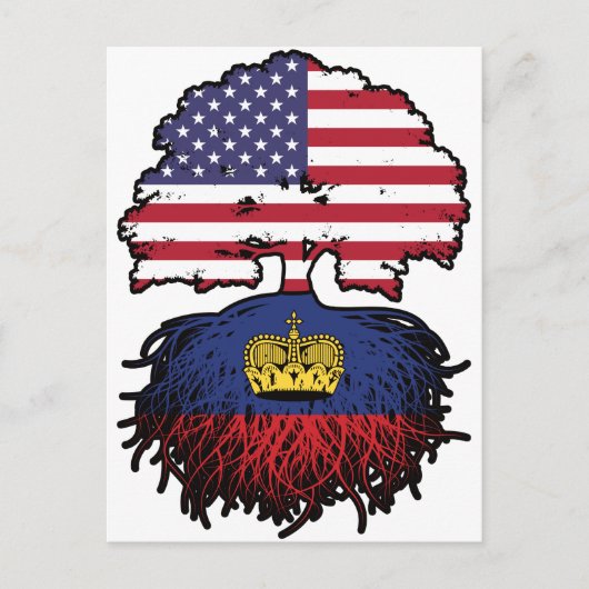 Liechtenstein American USA Briefkaart (Voorkant)