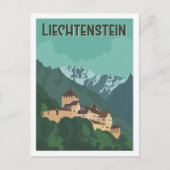 Liechtenstein Beroemde Reisplaats Illustratie Briefkaart (Voorkant)