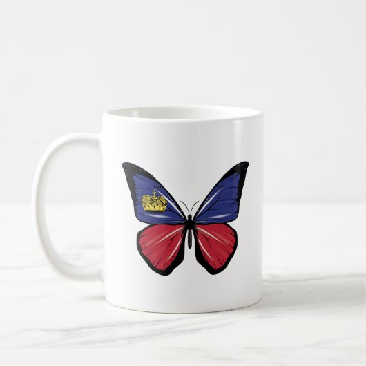 Liechtenstein Butterfly-vlag Koffiemok (Links)
