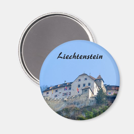 Liechtenstein Castle in Vaduz Souvenir Magneet (Voorkant / Achterkant)
