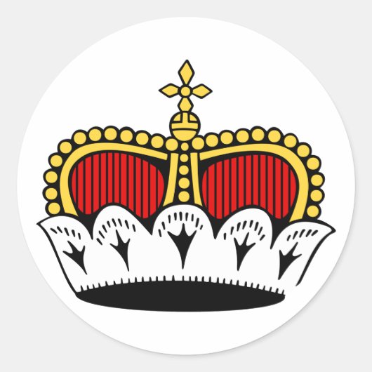 Liechtenstein Crest, Liechtenstein Ronde Sticker (Voorkant)