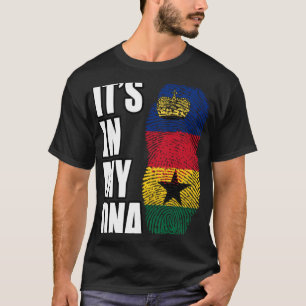 Liechtenstein en Ghanese mix DNA erfgoed vlag T-shirt