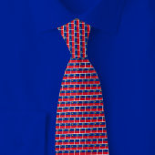 Liechtenstein Flag Brick Pattern Stropdas