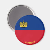 Liechtenstein Flag Charming Patriotic Magneet (Voorkant / Achterkant)