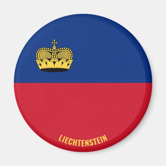 Liechtenstein Flag Charming Patriotic Magneet (Voorkant)