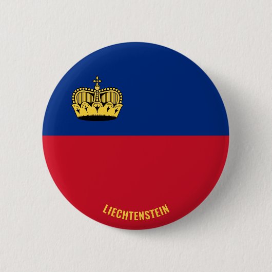 Liechtenstein Flag Charming Patriotic Ronde Button 5,7 Cm (Voorkant)