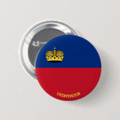 Liechtenstein Flag Charming Patriotic Ronde Button 5,7 Cm (Voorkant /achterkant)