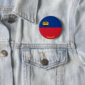 Liechtenstein Flag Charming Patriotic Ronde Button 5,7 Cm (In situ)