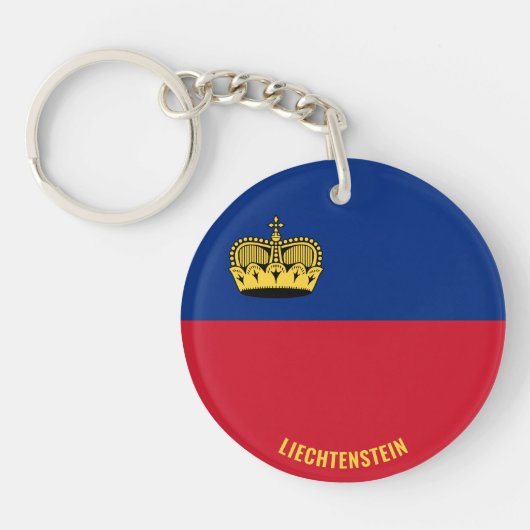 Liechtenstein Flag Charming Patriotic Sleutelhanger (Voorkant)