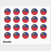 Liechtenstein Flag Classic ronde Sticker (Vel)