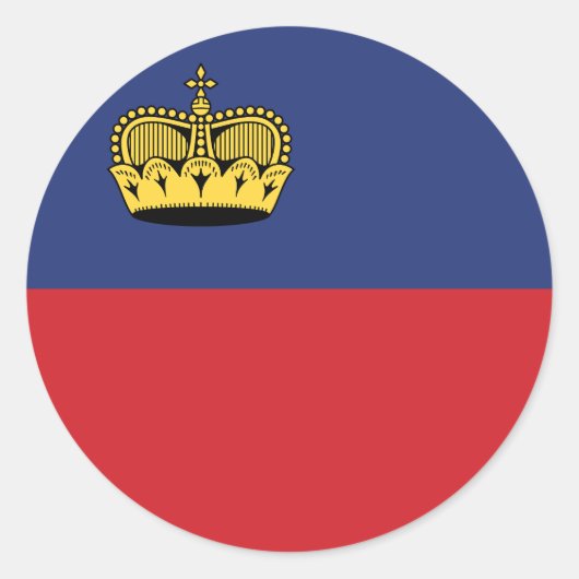 Liechtenstein Flag Classic ronde Sticker (Voorkant)