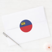 Liechtenstein Flag Classic ronde Sticker (Envelop)