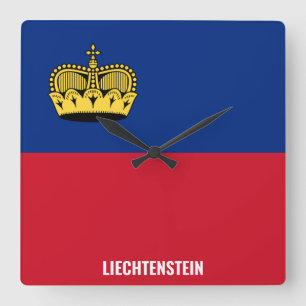Liechtenstein Flag Dazzling Patriotic Vierkante Klok