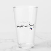 Liechtenstein Flag Heart Glas (Achterkant)