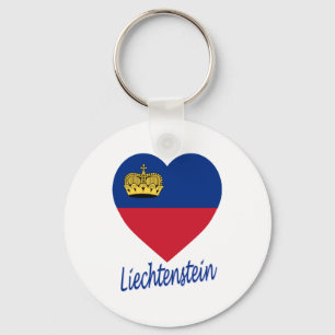 Liechtenstein Flag Heart Sleutelhanger