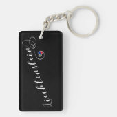 Liechtenstein Flag Heart Sleutelhanger (achterkant)