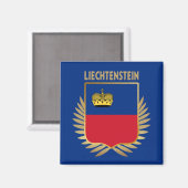 Liechtenstein Flag Shield Magnet (Voorkant / Achterkant)