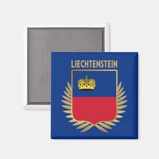 Liechtenstein Flag Shield Magnet (Voorkant / Achterkant)