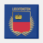 Liechtenstein Flag Shield Magnet (Voorkant)