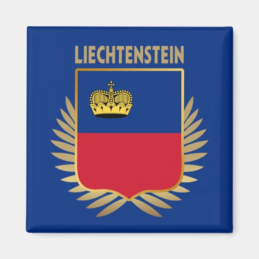 Liechtenstein Flag Shield Magnet (Voorkant)