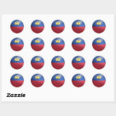 Liechtenstein Glossy Circle-vlag Ronde Sticker (Vel)