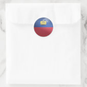 Liechtenstein Glossy Circle-vlag Ronde Sticker (Tas)
