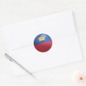 Liechtenstein Glossy Circle-vlag Ronde Sticker (Envelop)