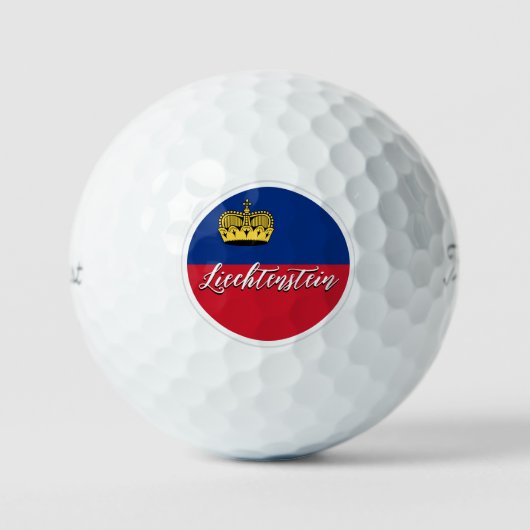 Liechtenstein Golf Balls, vlaggolfers / patriotten Golfballen (Voorkant)