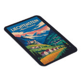 Liechtenstein Landscape Illustration Travel Art Magneet (Rechterzijde)