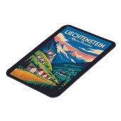 Liechtenstein Landscape Illustration Travel Art Magneet (Linkerzijde)