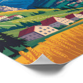 Liechtenstein Landscape Illustration Travel Art Poster (Hoek)